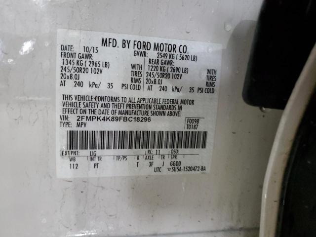 Photo 14 from auction – 2015 FORD EDGE TITAN with VIN 2FMPK4K89FBC18296