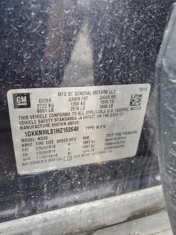Photo 14 from auction – 2017 GMC ACADIA SLT with VIN 1GKKNMLS1HZ162648