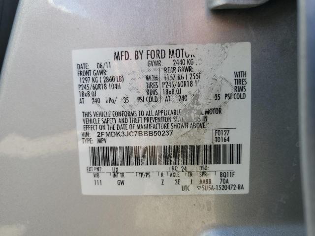 Photo 14 from auction – 2011 FORD EDGE SEL with VIN 2FMDK3JC7BBB50237