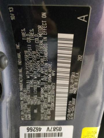 Photo 14 from auction – 2014 TOYOTA SIENNA XLE with VIN 5TDDK3DCXES074872