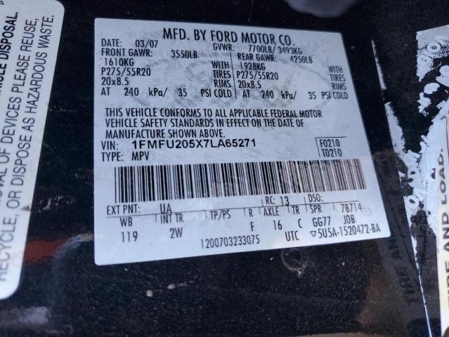 Photo 14 from auction – 2007 FORD EXPEDITION with VIN 1FMFU205X7LA65271