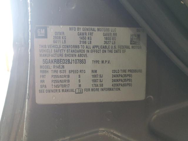 Photo 14 from auction – 2011 BUICK ENCLAVE CX with VIN 5GAKRBED2BJ107863