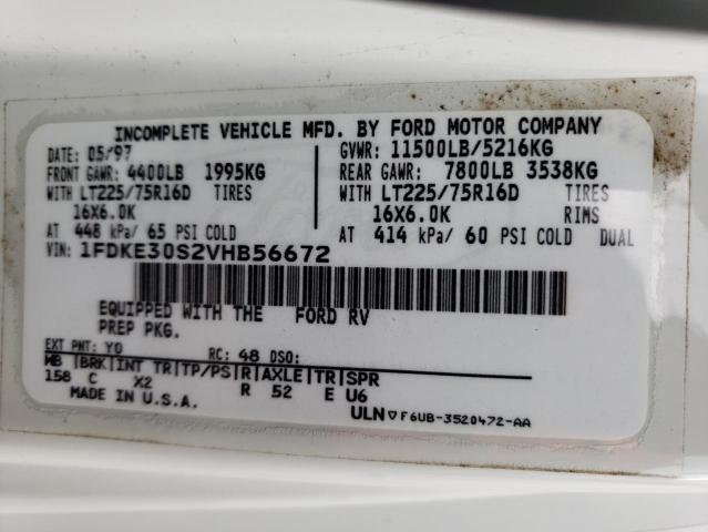 Photo 10 from auction – 1997 FORD ECONOLINE with VIN 1FDKE30S2VHB56672