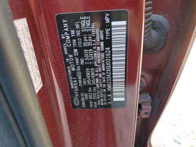 Photo 14 from auction – 2016 HYUNDAI TUCSON LIM with VIN KM8J33A2XGU031624