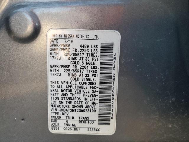 Photo 14 from auction – 2016 NISSAN ROGUE S with VIN JN8AT2MT2GW023190