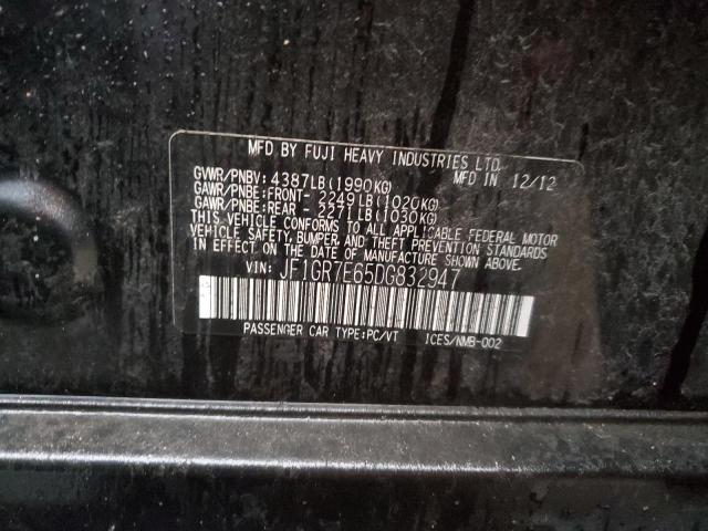 Photo 14 from auction – 2013 SUBARU IMPREZA WR with VIN JF1GR7E65DG832947