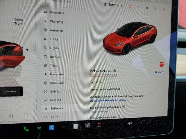 Photo 9 from auction – 2022 TESLA MODEL 3 with VIN 5YJ3E1EC6NF168337