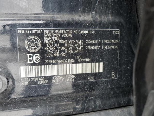 Photo 14 from auction – 2022 TOYOTA RAV4 XLE with VIN 2T3R1RFV6NC321945