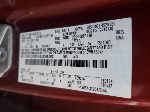 Foto 14 de la subasta – 2014 FORD ESCAPE SE con VIN 1FMCU0GXXEUD08082