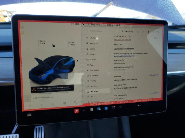 Photo 9 from auction – 2023 TESLA MODEL Y with VIN 7SAYGDEF9PF666081