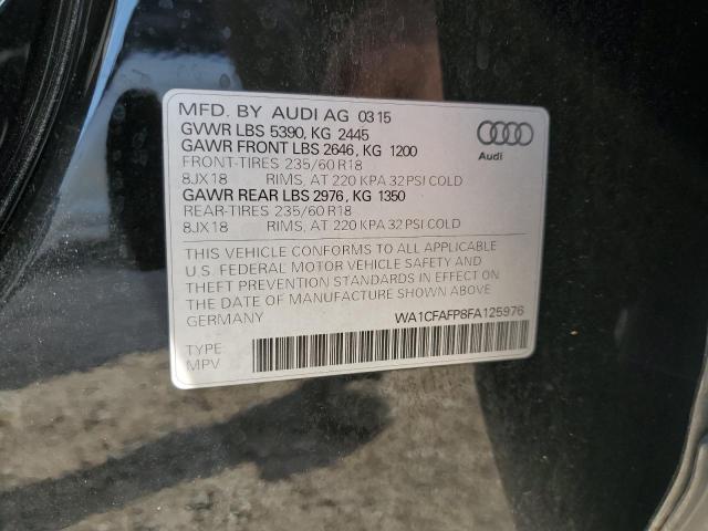 Photo 14 from auction – 2015 AUDI Q5 PREMIUM with VIN WA1CFAFP8FA125976