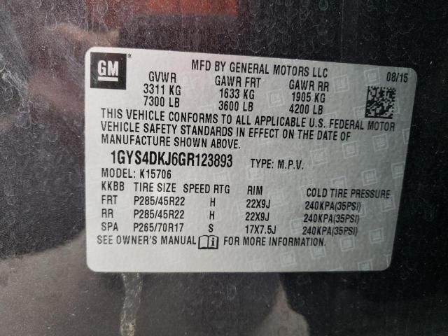 Photo 14 from auction – 2016 CADILLAC ESCALADE P with VIN 1GYS4DKJ6GR123893