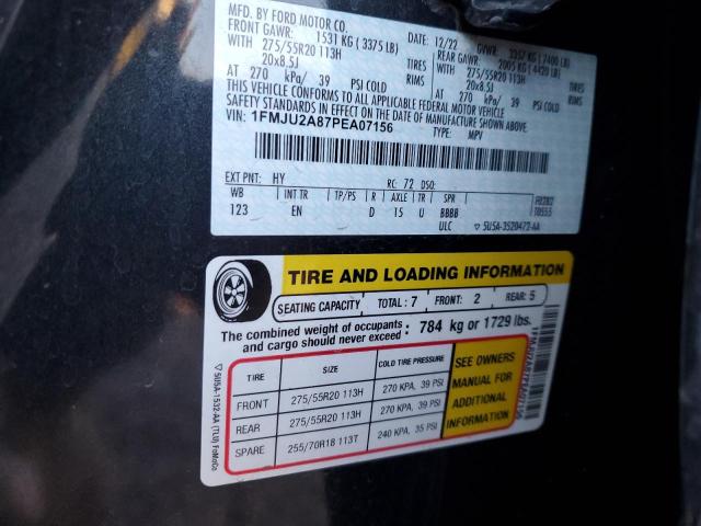 Photo 14 from auction – 2023 FORD EXPEDITION with VIN 1FMJU2A87PEA07156