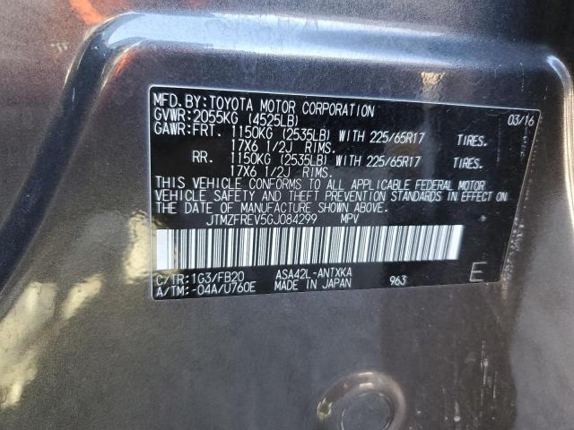 Photo 14 from auction – 2016 TOYOTA RAV4 LE with VIN JTMZFREV5GJ084299