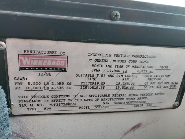 Photo 10 from auction – 1997 CHEVROLET P30 with VIN 1GBKP37N2V3303640