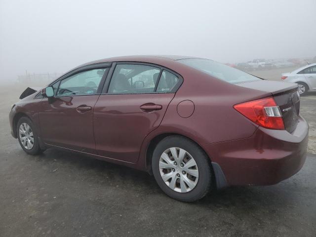Photo 2 from auction – 2012 HONDA CIVIC LX with VIN 19XFB2F55CE349038