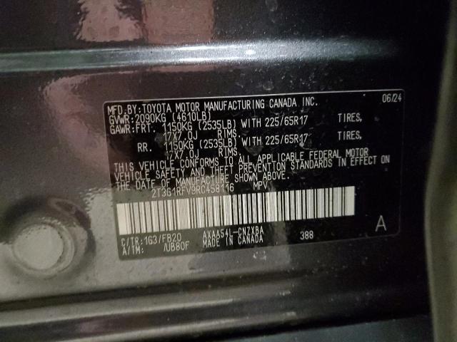 Photo 14 from auction – 2024 TOYOTA RAV4 LE with VIN 2T3G1RFV9RC458116
