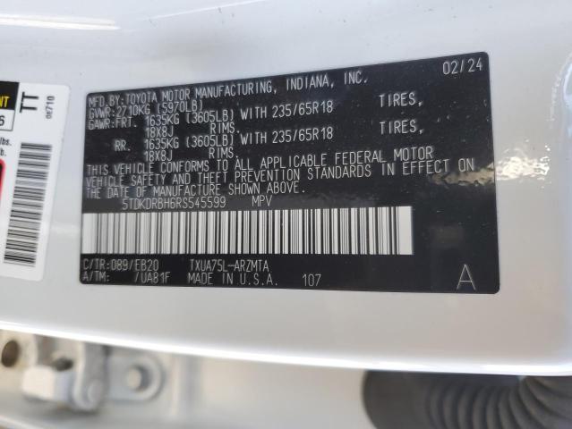 Photo 14 from auction – 2024 TOYOTA HIGHLANDER with VIN 5TDKDRBH6RS545599