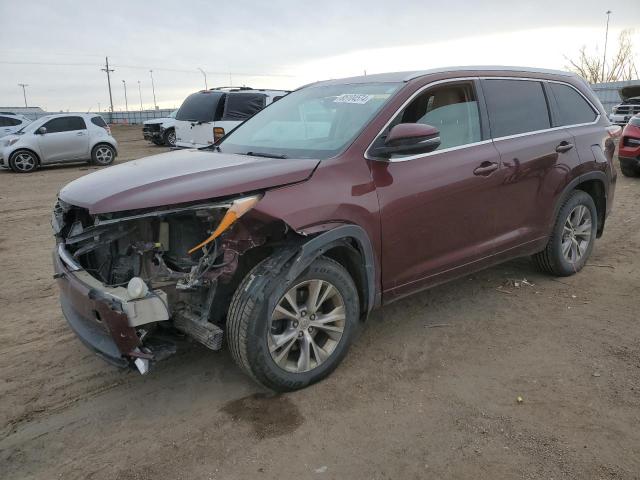TOYOTA HIGHLANDER 2015 مع رقم تعريف المركبة 5TDJKRFH0FS205744 - صورة من المزاد