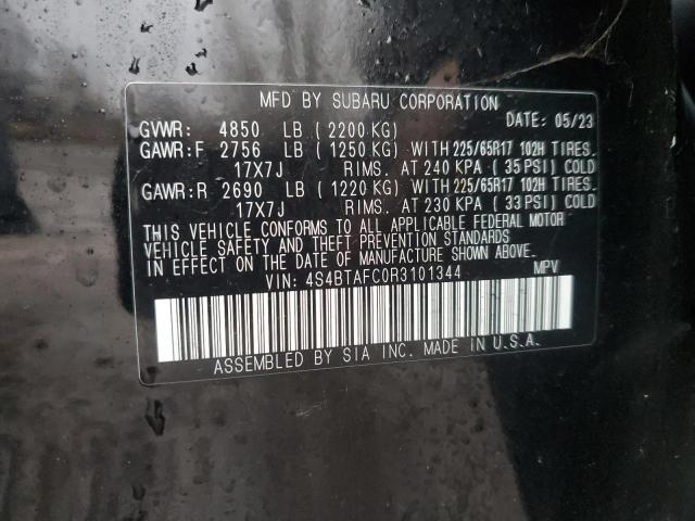 Photo 14 from auction – 2024 SUBARU OUTBACK PR with VIN 4S4BTAFC0R3101344