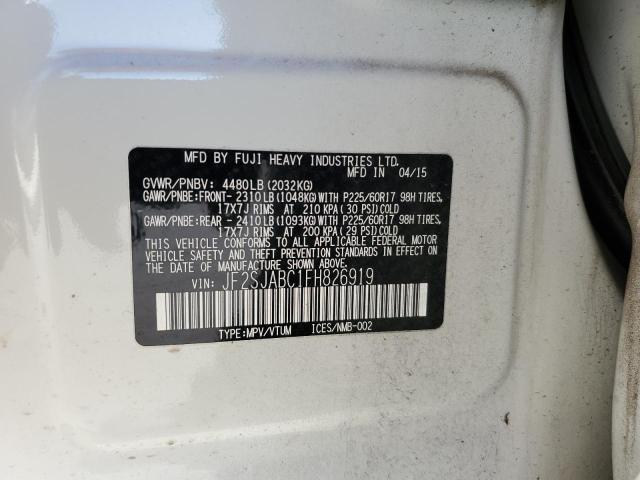 Photo 14 from auction – 2015 SUBARU FORESTER 2 with VIN JF2SJABC1FH826919