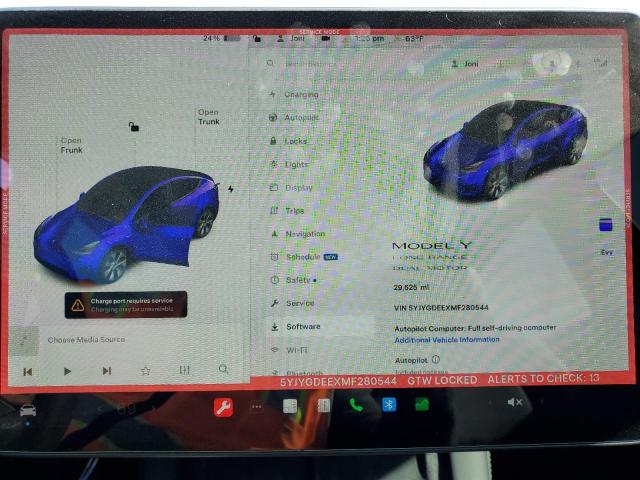 Photo 9 from auction – 2021 TESLA MODEL Y with VIN 5YJYGDEEXMF280544
