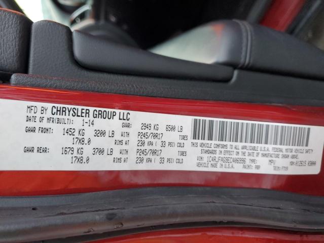 Photo 14 from auction – 2014 JEEP GRAND CHER with VIN 1C4RJFAG9EC406996