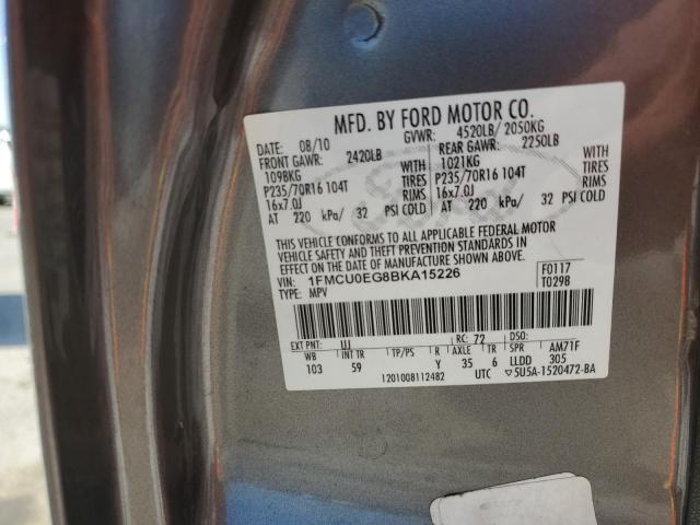 Photo 14 from auction – 2011 FORD ESCAPE LIM with VIN 1FMCU0EG8BKA15226