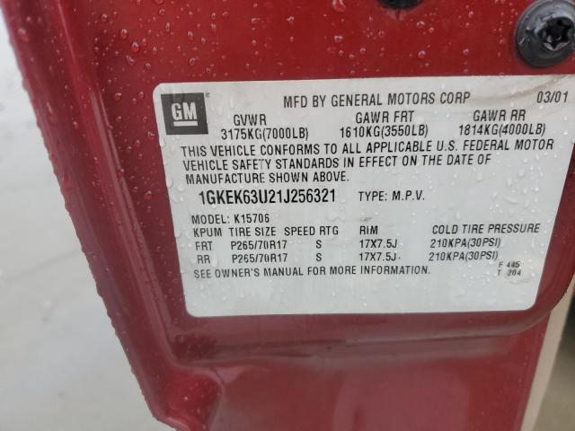 Photo 14 from auction – 2001 GMC YUKON with VIN 1GKEK63U21J256321