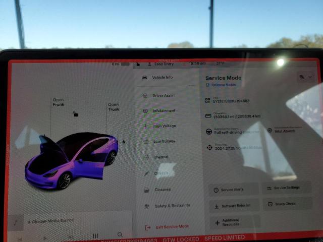 Photo 9 from auction – 2019 TESLA MODEL 3 with VIN 5YJ3E1EB2KF194663