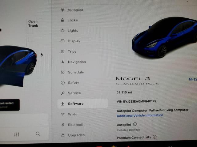 Photo 9 from auction – 2021 TESLA MODEL 3 with VIN 5YJ3E1EA0MF940179