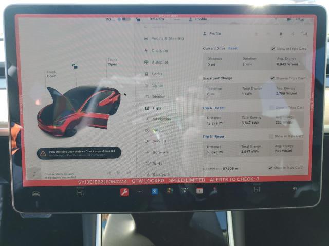 Photo 9 from auction – 2018 TESLA MODEL 3 with VIN 5YJ3E1EB3JF064244