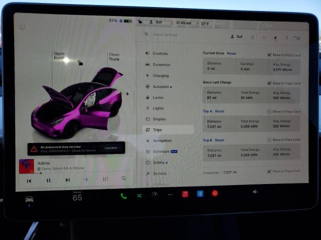 Photo 9 from auction – 2023 TESLA MODEL Y with VIN 7SAYGDEE1PA196293