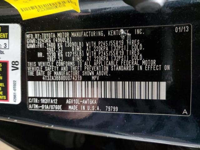Photo 14 from auction – 2013 TOYOTA VENZA LE with VIN 4T3ZA3BB8DU074319