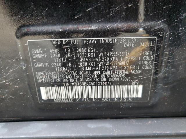 Photo 14 from auction – 2013 SUBARU OUTBACK 2. with VIN 4S4BRBKC5D3312672
