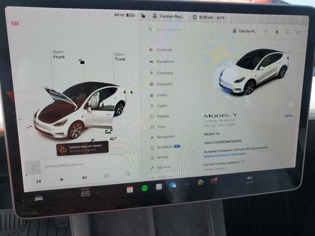 Foto 9 de la subasta – 2021 TESLA MODEL Y con VIN 5YJYGDEE3MF293815