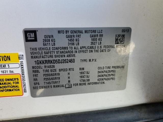 Photo 14 from auction – 2013 GMC ACADIA SLT with VIN 1GKKRRKD5DJ262460