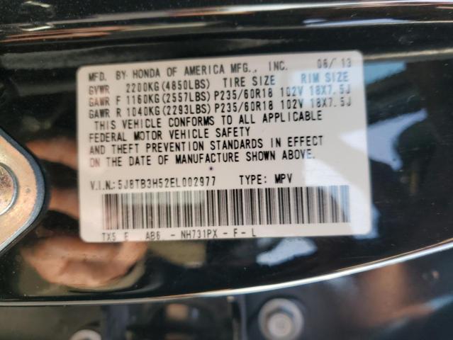 Photo 14 from auction – 2014 ACURA RDX TECHNO with VIN 5J8TB3H52EL002977