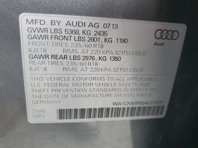 Photo 14 from auction – 2014 AUDI Q5 PREMIUM with VIN WA1CFAFP5EA022920