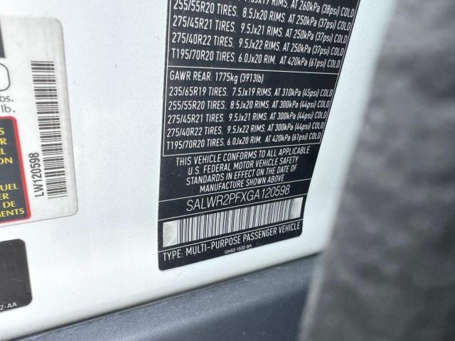 Foto 10 de la subasta – 2016 LAND ROVER RANGE ROVE con VIN SALWR2PFXGA1205