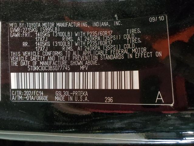 Photo 14 from auction – 2011 TOYOTA SIENNA LE with VIN 5TDKK3DC3BS077745