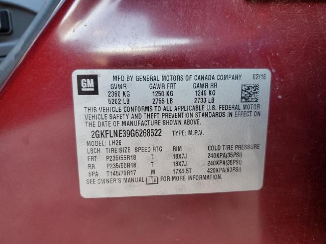 Photo 14 from auction – 2016 GMC TERRAIN SL with VIN 2GKFLNE39G6268522
