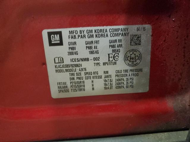 Photo 14 from auction – 2015 BUICK ENCORE with VIN KL4CJGSB5FB200624