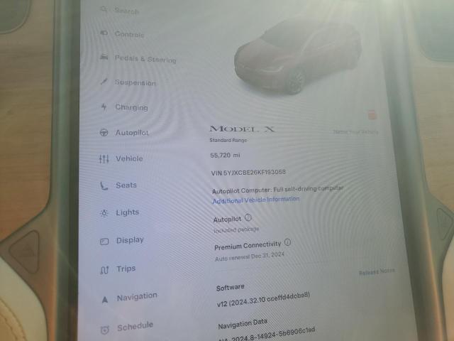 Photo 9 from auction – 2019 TESLA MODEL X with VIN 5YJXCBE26KF193058