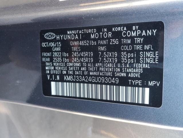 Photo 14 from auction – 2016 HYUNDAI TUCSON LIM with VIN KM8J33A24GU093049