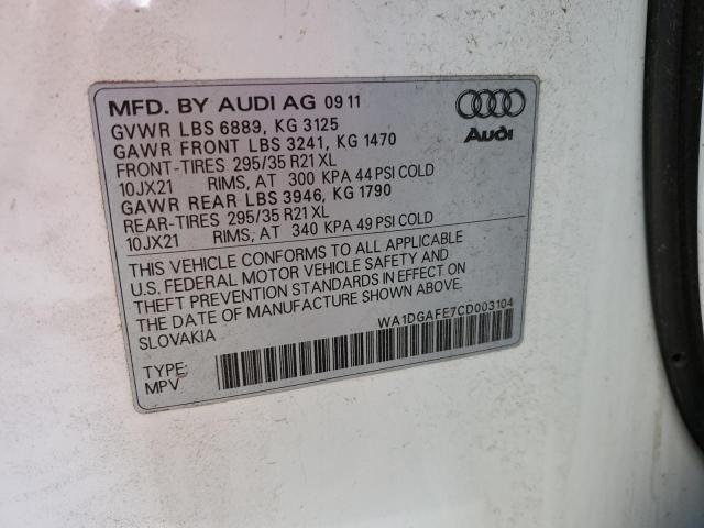 Photo 14 from auction – 2012 AUDI Q7 PRESTIG with VIN WA1DGAFE7CD003104