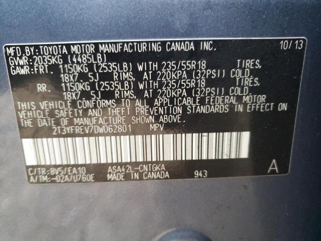 Photo 14 from auction – 2013 TOYOTA RAV4 LIMIT with VIN 2T3YFREV7DW062801