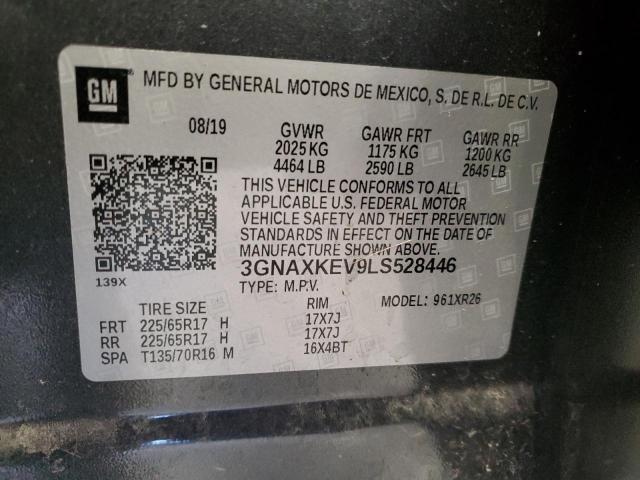 Photo 14 from auction – 2020 CHEVROLET EQUINOX LT with VIN 3GNAXKEV9LS528446