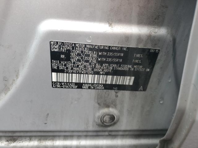 Photo 14 from auction – 2015 TOYOTA RAV4 LIMIT with VIN 2T3DFREV1FW371245