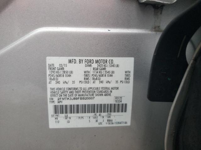 Photo 14 from auction – 2015 FORD EDGE SEL with VIN 2FMTK3J89FBB20007